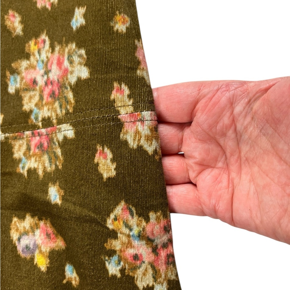 Tuckernuck Clifton Floral Brown Hazel Bouquet Corduroy A-Line Size XXL Cottage - Picture 14 of 15